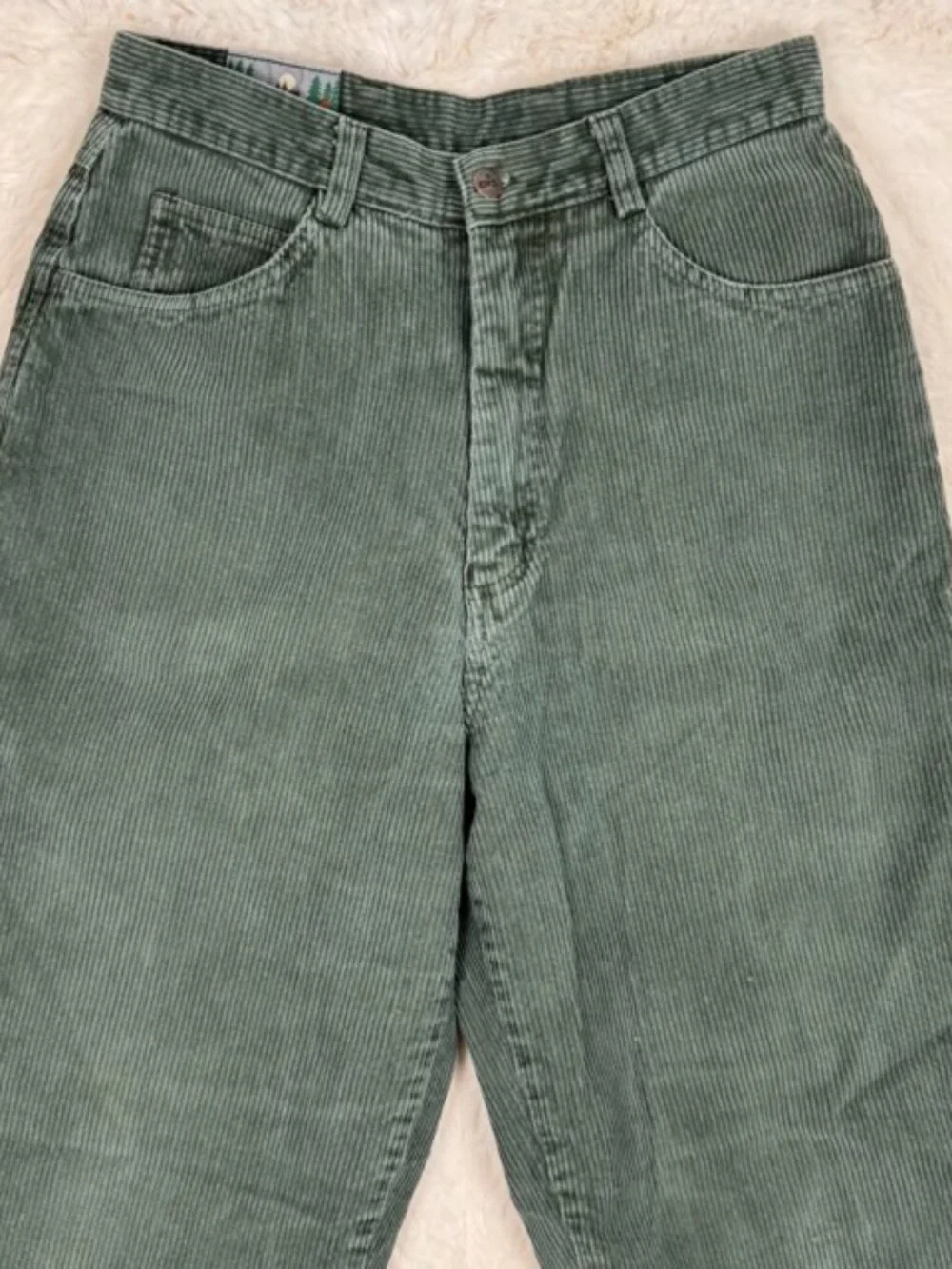 Vintage Eastern Mountain Sports Size 10 Corduroy Pants Green Gorpcore Hiking
